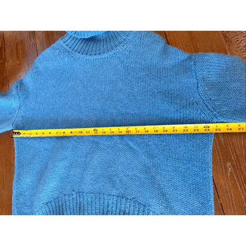 NWOT Samsoe Samsoe Molli Wool & Alpaca Blend Turtleneck Sweater in Lichen Blue S Size M