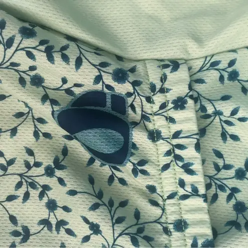 Pearl Izumi  Lightweight Cycling Vest Sz. M Pocket Back Lime Green Navy Floral