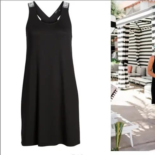 Gibson Sicily Embroidered Racerback Dress LBD S