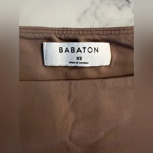 Babaton Aritzia Women’s Contour Tank Dark Tan Square Neck Bodysuit XS NWOT