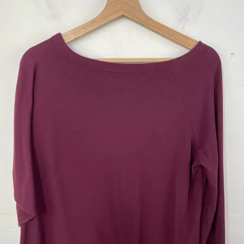 Soft Surroundings Shirt Top Women Layered Merlot Madeline Tunic Spring Small