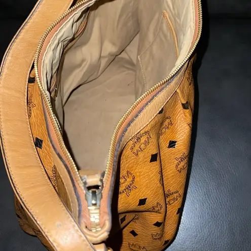 MCM Germany Large Hobo Bag Cognac Visetos Authentic 02456