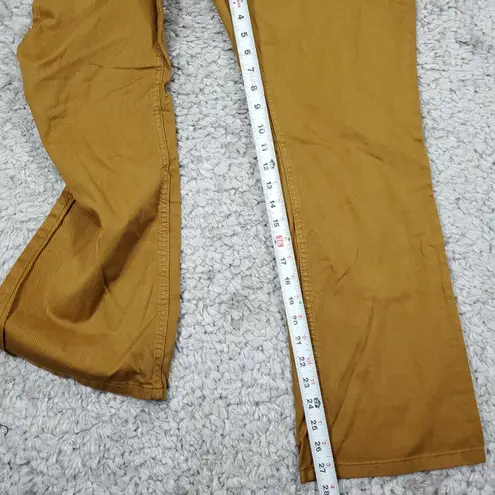 prAna  Sancho Slim Chino Pants Women's Size 10 Brown Yellow Organic Cotton