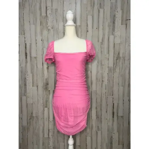 Princess Polly NWT  Women's Size 8 Pink Charvi Ruched Mini Dress Party Dress‎