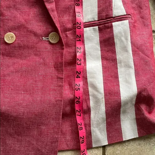 Badgley Mischka Striped Blazer Red White