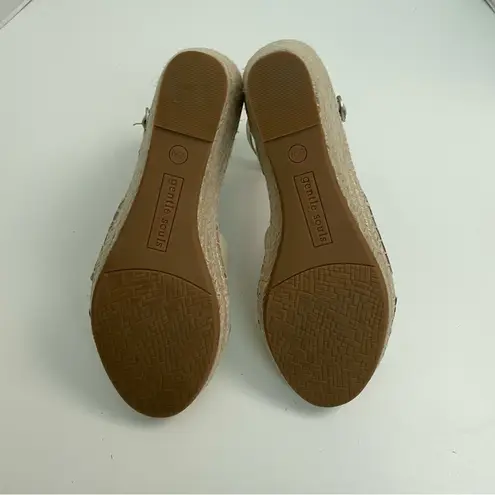 Gentle Souls Kenneth Cole Sandals Charli Wedge X-Band Espadrille Metallic Gold