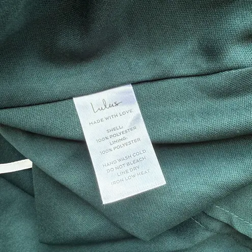 Lulus Garden Bliss Black Long Sleeve Cutout Mini Dress Size XS Green