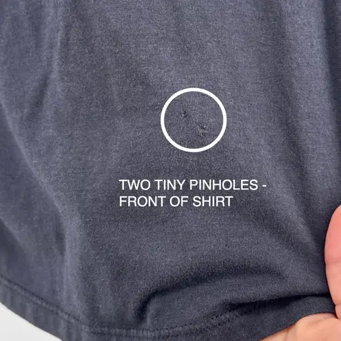 Garnet Hill Womens Black Long Sleeve Ruched Sides & Cuffs Tee Shirt Small