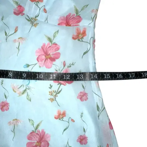 Petal and Pup NWOT Irelynn Floral Off-Shoulder Ruffle Tiered Blue Maxi Dress SMALL