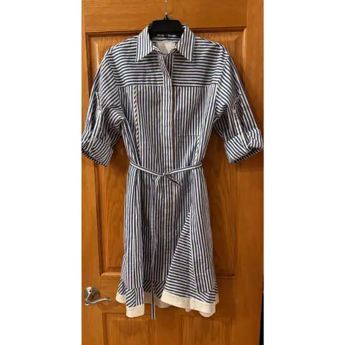 3.1 Phillip Lim Striped Cascade-Sleeves Shirt - Size 4