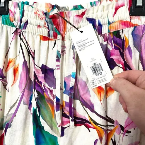 NEW Calia Linen High Rise Wide Leg Cover Up Unbleached Pants Women’s Size Small