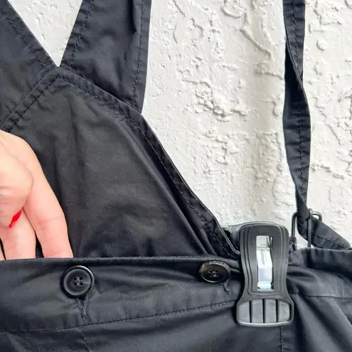 IXXS black wide leg pants with removable suspenders size 44/ 12