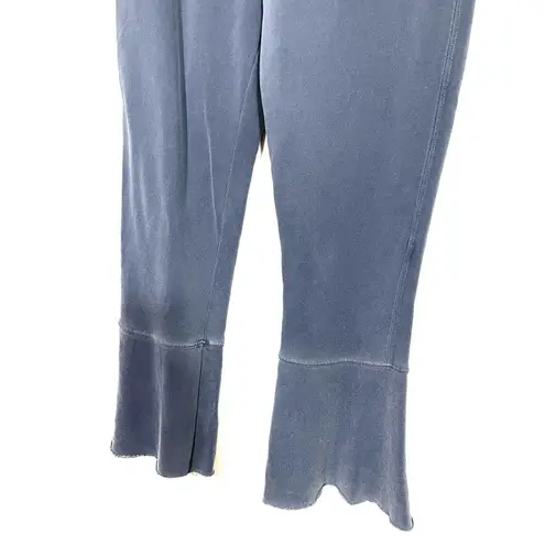 Stateside Anthro Women's Blue Terry Cropped Kick Flare Sweatpants Size Small