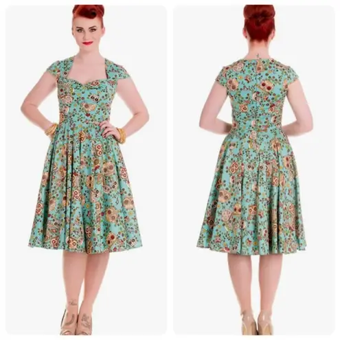 Hell Bunny Sugar Skull Sasha Dress Goth Emo Calavera Day of the Dead