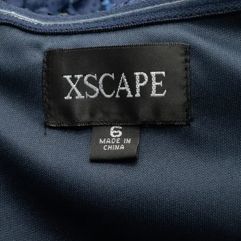 XScape - 3D Petal Off-The-Shoulder Lace Fit & Flare Dress