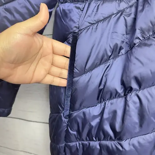 Badgley Mischka Mallory Puffer Coat Packable Blue Velvet Quilted Nylon Sz XL