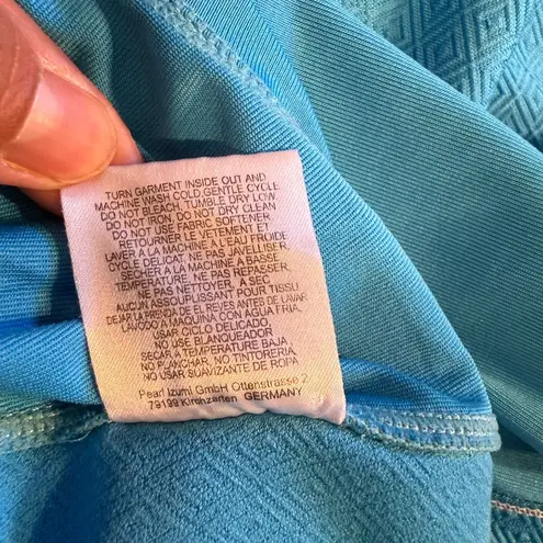 Pearl Izumi Blue Cycling Jersey Womens Large 1/2 Zip Short Sleeve Blue Stretch