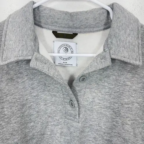 MPG Sport Grey Collared Pullover Sweatshirt Cropped Boxy Athleisure Size Medium - Image 5