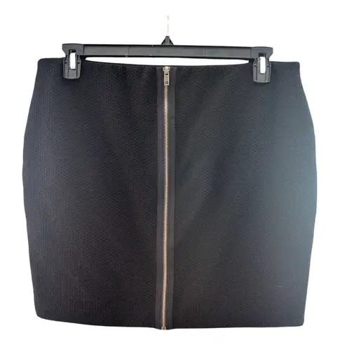 Daisy Fuentes Black Textured Stretch Pencil Skirt Size L