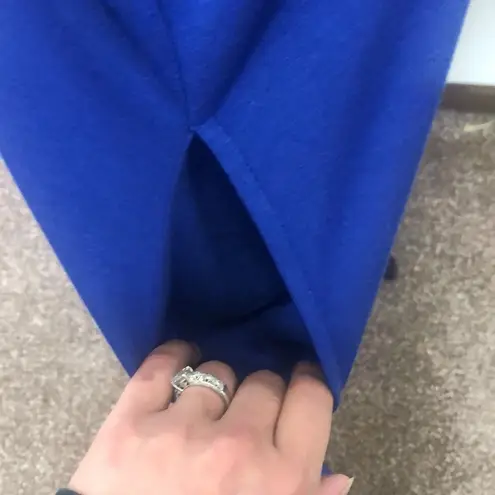 Simply Noelle NWT blue lace shift pocketed midi dress size large