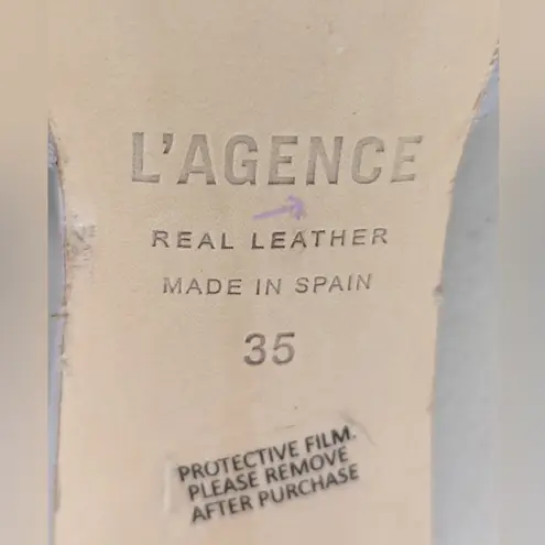 L'Agence new L’AGENCE The Lolita Shoe real leather the grey sz35 open toe slip on heels