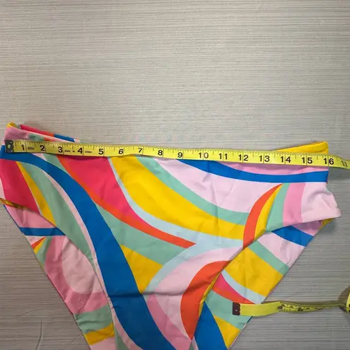 Zaful  Women's XXL Neon Colorful Abstract Print High Waist Swim Bikini Set NWT