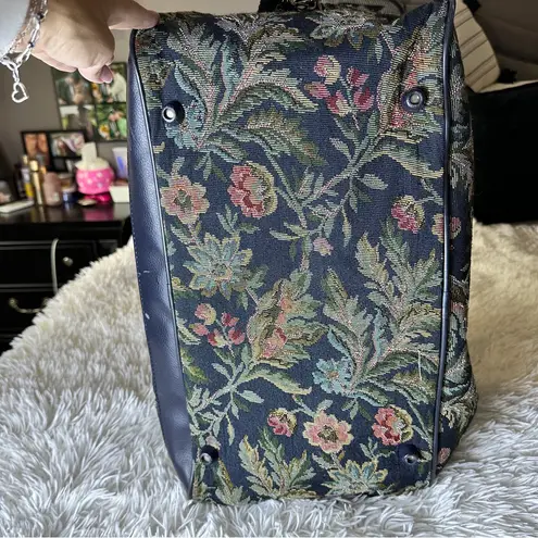 Jordache Vintage Floral Tapestry Duffel Eclectic Grandpa Cottagecore Weekender