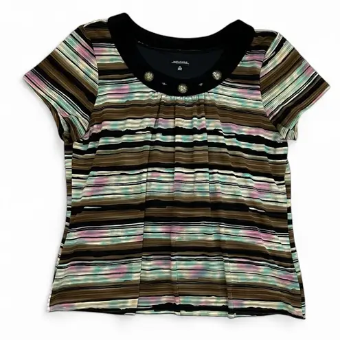 Notations Colorful Striped Blouse Size XL