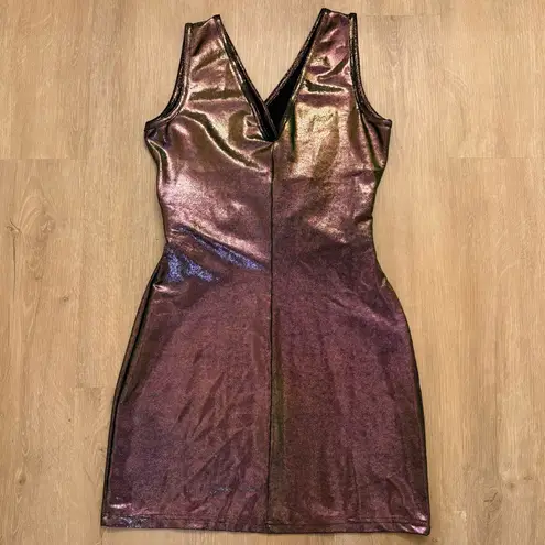 Frederick's of Hollywood Vintage 90s Frederick’s of Hollywood Metallic Shimmer Bodycon Mini Dress Small
