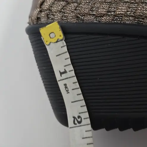 Bare Traps Ursala Bronze Metallic Woven Mary Jane Wedge Heels Shoes Size 7½