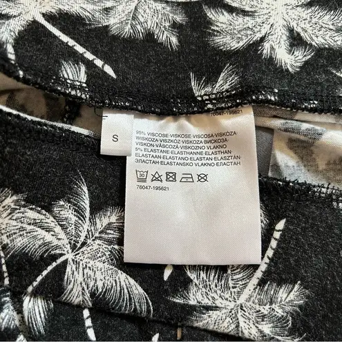 YESSICA black & white palm tree flounce skirt, size S