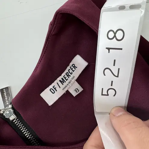 Of Mercer Dress Womens 8 Sleeveless Fit Flare Stretch Zip Back Classic Workwear Purple