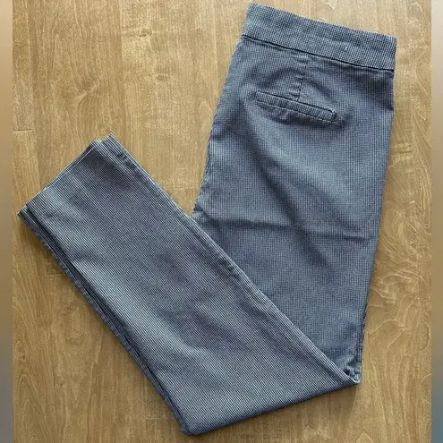 Emma & Olivia Black and White Houndstooth Print Cropped Ankle Pants, Size Small