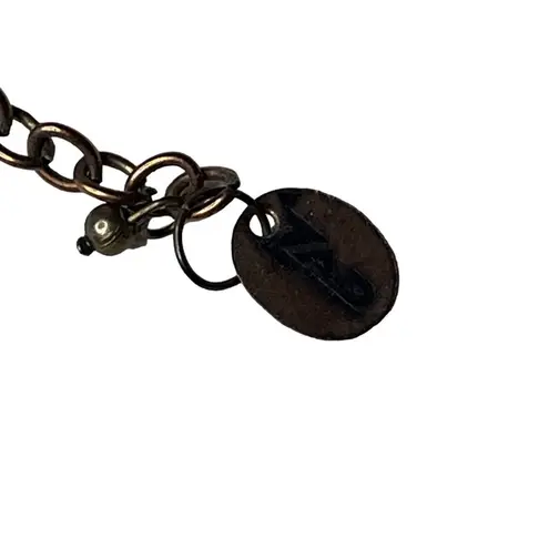 ZAD Bronze Leaf Pendant Necklace With Chain Lobster Clasp Retro u