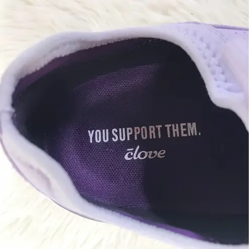 CLOVE Womens Purple Classic Nursing Sneaker Comfort Shoe Slip On Size 10