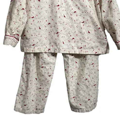 Charter Club  Cream Pajama Set with Red Trim thumbnail 7