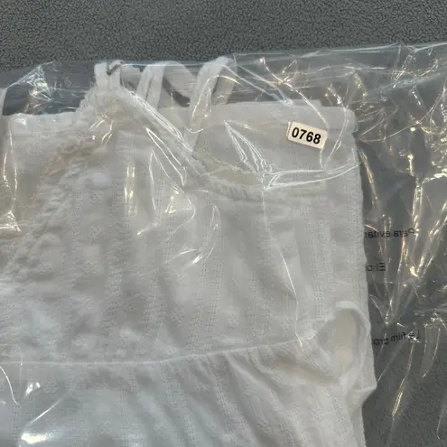 John Galt NWT Tank Top One Size Womens White Eyelet with Tie Waist Pacsun Stappy