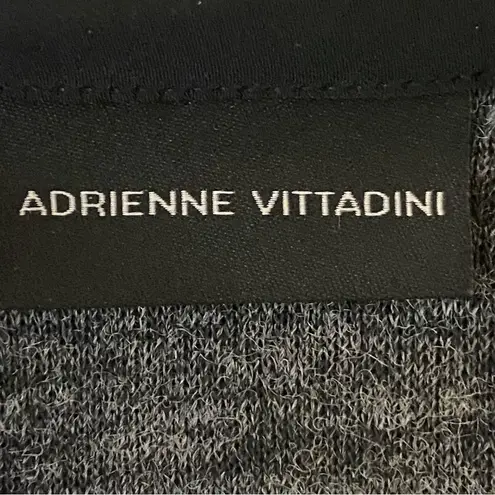 Adrienne Vittadini Grey front and Black back split V-neck hi low dress Small EUC