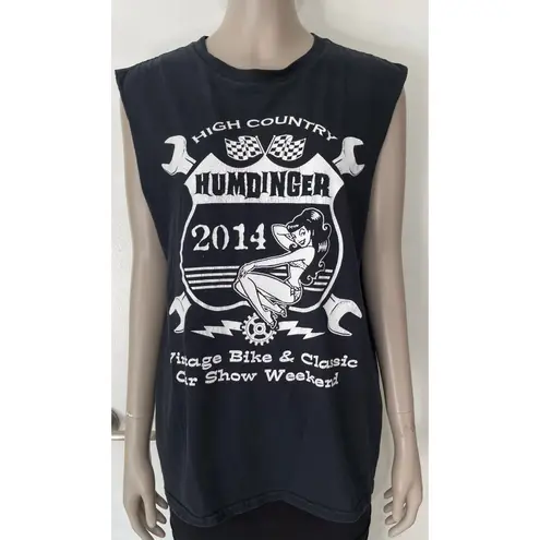 High Country Vintage Bike & Car Show Cut Off Tank Top Black Size M