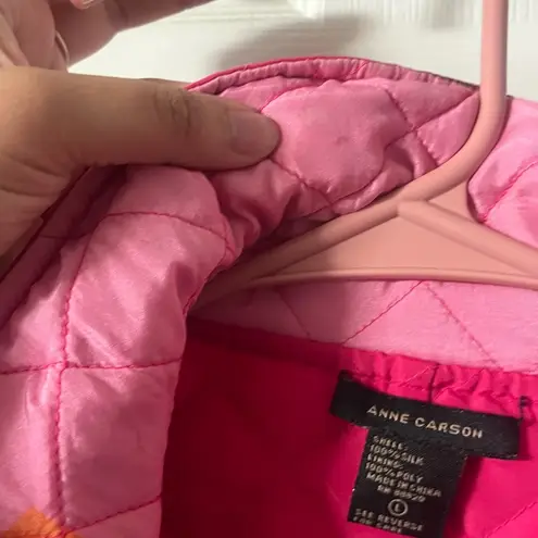 Anne Carson Pink and Orange Puffer Jacket