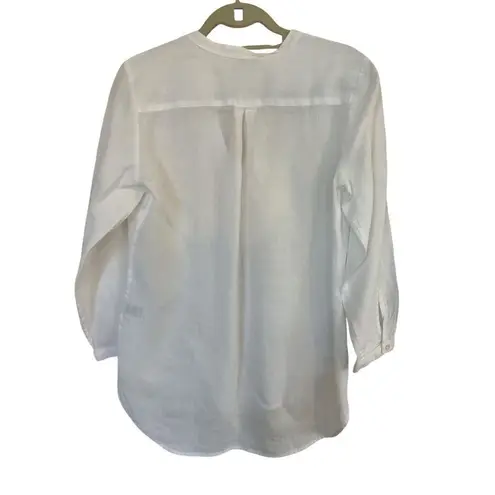 L. L. Bean linen blouse pullover style white sz Small