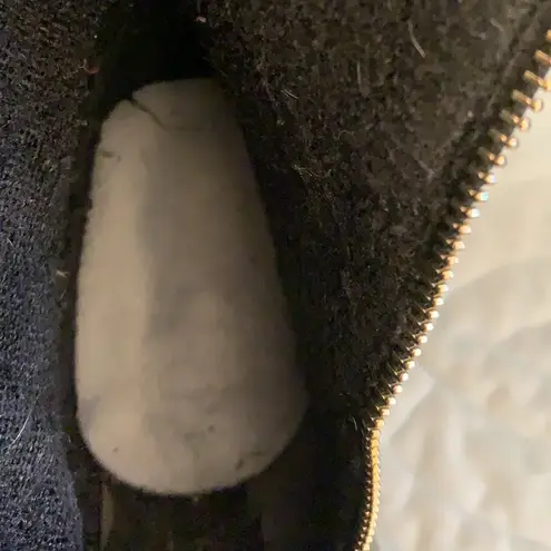 Side Zip Buckle Decoration Short Motorcycle Boots. Black Size 6.5