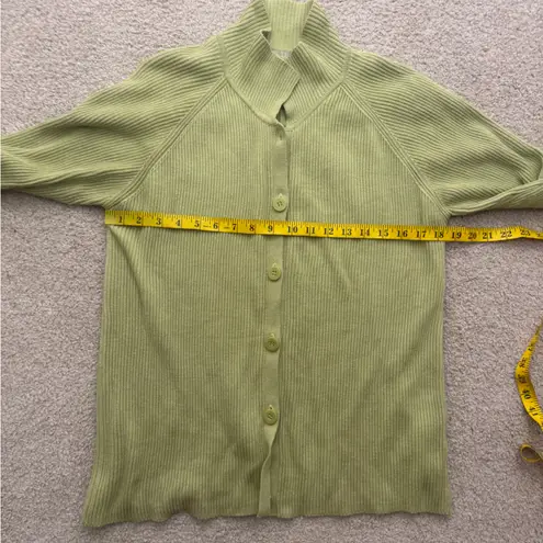 Sigrid Olsen  Green Ribbed Women's Sweater - Image 5