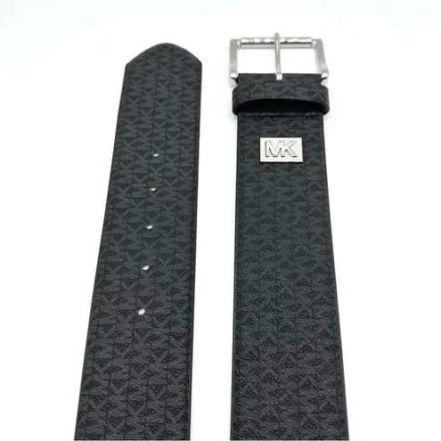 Michael Michael Kors Accessories Elastic Mk Logo Buckle Black Stretchable Belt