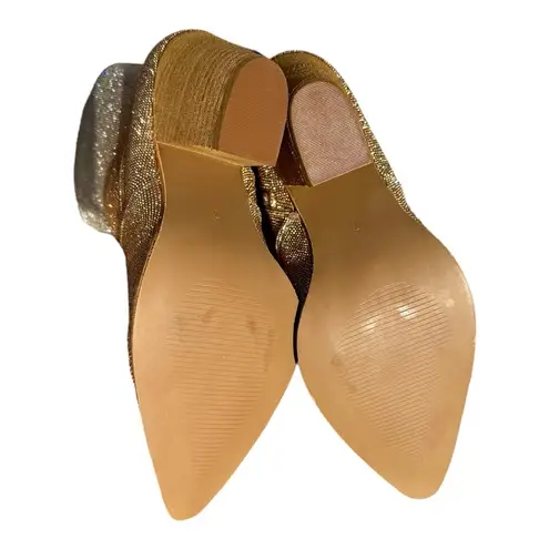 Corky’s Selfie Gold and Silver Hey Girl Pointed Pull On Ankle Boots Size 7