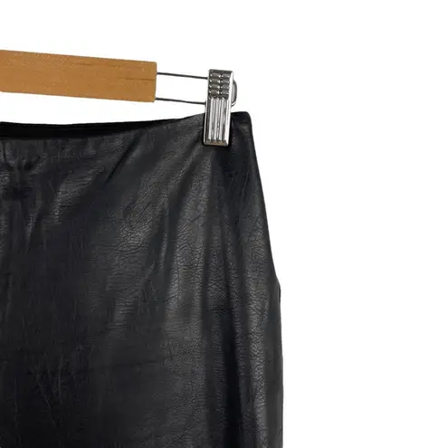 Lysse Womens Size Medium Jones Embossed Texture Faux Leather Leggings Black