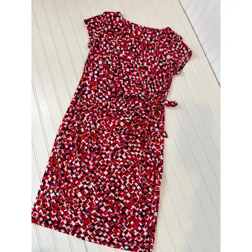 Shelby & Palmer Lily Ruffled Midi Dress & Red Ruched Mini Sheath Dress BUNDLE M