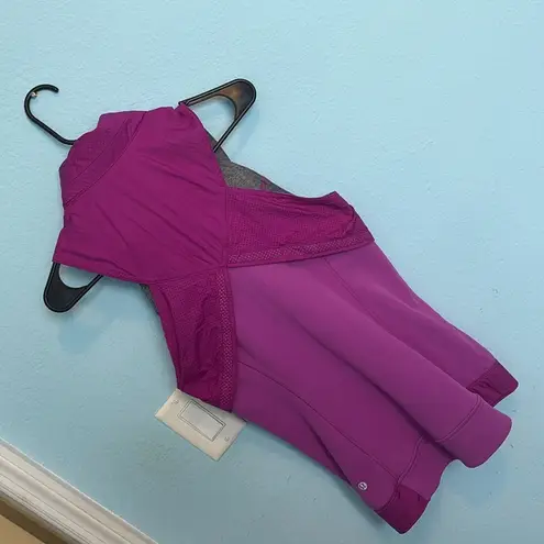 Lululemon  Fuchsia Zip-Up Running Vest with Hidden Hood – Size S - Image 7