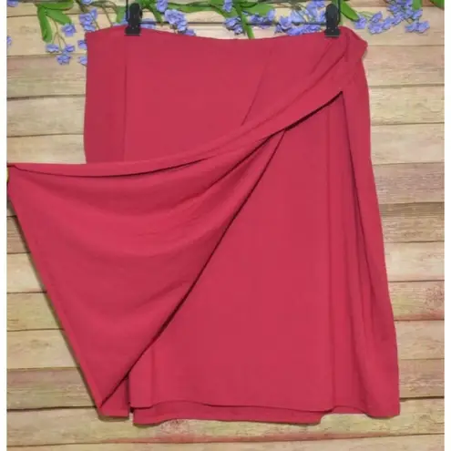 NWT J. Jill Wearever Collection Ladies Pink Knee Length Pull On Skirt Size L Size L