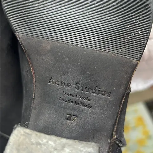 Acne Studios Pistol washed worn in western zip up sides heel Ankle Boots 37